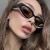 (C  while  tea  Lens ) cat sunglass brief occidental style fashion all-Purpose Sunglasses lady sunglass