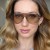 (C  bright black gray  Lens )Word samll sunglass lady sunglass fashion Sunglassesns