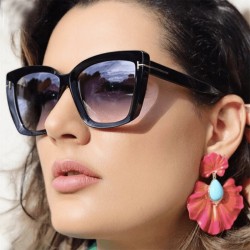 (C  bright black gray )square Word sunglass fashion occidental style leisure b..
