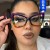(C  purple  blue  while  Lens ) spectacles Anti blue light butterfly occidental style fashion elegant all-Purpose Eyeglass frame