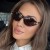 (C  bright black gray )cat Ellipse sunglass occidental style Sunglasses highns style sunglass