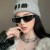 (C  Black frame  while  gray  Lens )fashion cat sunglass sunglass occidental stylens style Sunglasses woman trend