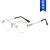 (C  white)Ellipse Anti blue light spectacles Metal hollow Eyeglass frame super