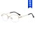 (C  white)Ellipse Anti blue light spectacles Metal hollow Eyeglass frame super