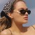 (C  Black frame  gray  Lens )Ellipse samll sunglass Sunglasses occidental style retro ladyns style sunglass