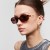 (C  Black frame  gray  Lens )Ellipse samll sunglass Sunglasses occidental style retro ladyns style sunglass