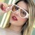 ( while  champagne) sunglass occidental style sunglassns style personality fashion Sunglasses
