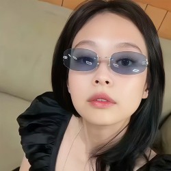 (C  blue  Lens ) side cut sunglass Ellipseenne style Sunglasses high sunglass ..
