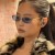 (C  blue  Lens ) side cut sunglass Ellipseenne style Sunglasses high sunglass lady