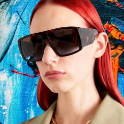 (C  bright black gray )occidental style retro square sunglassns Sunglasses all..