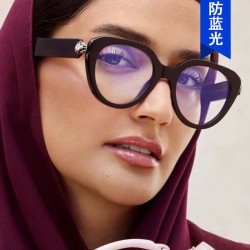 (C  bright black while  Lens )snake cat spectacles high occidental style perso..