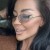 (C  gray )samll Ellipse sunglass occidental style side cut sunglass personality Sunglasses