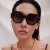 (C  bright black gray  Lens ) sunglass fashion anti-ultraviolet Sunglasses lady high personality