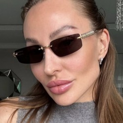 (C  gray ) pattern square sunglass Metal sunglass occidental style fashion Sun..