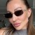 (C  gray ) pattern square sunglass Metal sunglass occidental style fashion Sunglasses