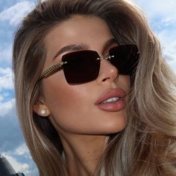 (C  gray ) pattern side cut sunglass square sunglass occidental style fashion ..