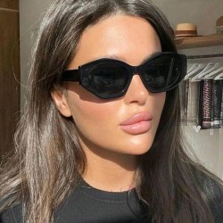 (C  bright black gray  Lens )polygon cat Sunglasses womanns high sunglass saml..