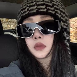 (C  gold frame  gray ) Korean style sunglass Metal high sunglass Sunglasses wo..
