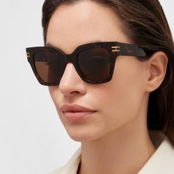 (C  bright black gray  Lens )square sunglass fashion high Sunglasses anti-ultr..