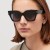 (C  bright black gray  Lens )square sunglass fashion high Sunglasses anti-ultraviolet sunglass