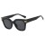 (C  bright black gray  Lens )square sunglass fashion high Sunglasses anti-ultraviolet sunglass