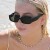( red  gray  Lens )samll square sunglass occidental style retro Sunglasses sunglass lady