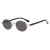 (C  gold frame  gray )Ellipse sunglass lady anti-ultraviolet Sunglasses fashion sunglass personality