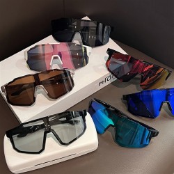 ( while frame pink Lens )Outdoor sport sunglass man woman occidental style Colorful Sunglasses
