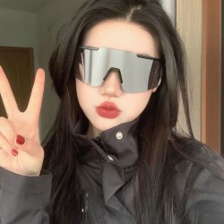 ( Black frame  Silver) man Sunglasses anti-ultraviolet sunglass woman samll
