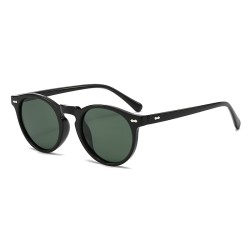 ( Black frame  gray  Lens ) Sunglasses woman occidental style retro Round fram..