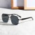 ( silver frame  Black grey  Lens ) Sunglasses man anti-ultraviolet high sunglass