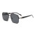 ( silver frame  Black grey  Lens ) Sunglasses man anti-ultraviolet high sunglass