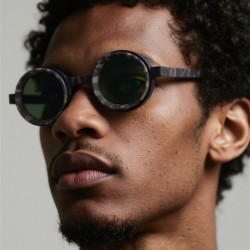 (C Light gray+ Light gray)occidental stylend sun Sunglasses man Round frame polarized light Outdoor high sunglass