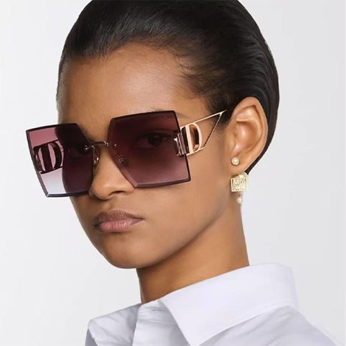 (C while  gray )occidental style fashion diamond side cut Sunglasses woman hollow sunglass women