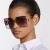 (C while  gray )occidental style fashion diamond side cut Sunglasses woman hollow sunglass women