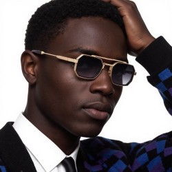 (C gray )samll man Double retro Sunglasses man high sunglassshades