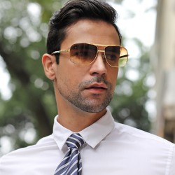 (C Black frame Gold)sunglass manUDE retro Sunglasses man fashionshades
