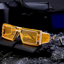 (C gold frame  gold  transparent gray ) man style high occidental style fashio..