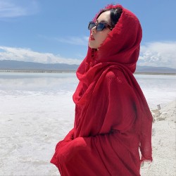 ( Red wine)ethnic style cotton scarf lady Autumn and Winter warm long style scarves summer shawl