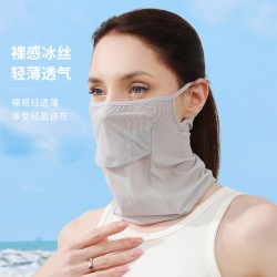 ( white)summer Sunscreen mask brief Outdoor sport Mask draughty thin style surface
