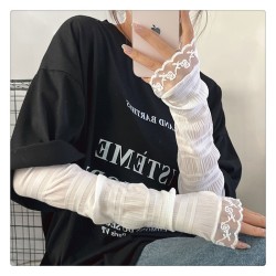 (purple)summer day sweet long style flower lace thin style bow sleeves woman a..