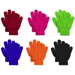 ( yellow)autumn Winter pure colorins trend warm student child knitting glove c..