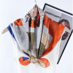 ( zebra)lady imitate silk samll scarves occidental style fashion pattern print satin face summer thin shawl