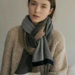 (  camel) temperament scarf  Korean style samll man woman warm all-Purpose kni..