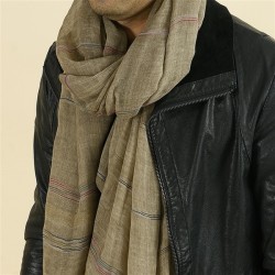 ( green)occidental style man color Stripe scarf man  Winter pure color cotton ..