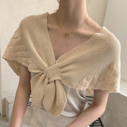 ( rice white)spring summer Collar Ladies wind samll shawl pattern shawl
