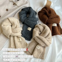 (egg  while )egg wool woolen scarf woman Winter knitting warm thickins student..