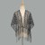 (  black) ethnic style Stripe lace long  occidental style wind woman style hollow tassel shawl scarf