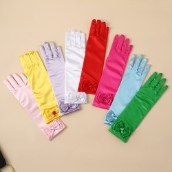 (purple) occidental style bow child stage watch-face color glove