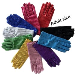 (purple) sequin stage glove dance fashion watch-face apparel fitting glove